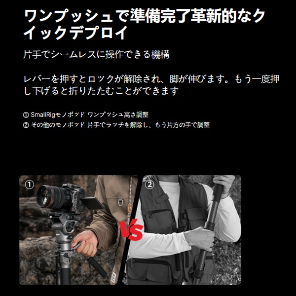 銀一オンラインショップ SmallRig(スモールリグ) 一脚ビデオ用油圧