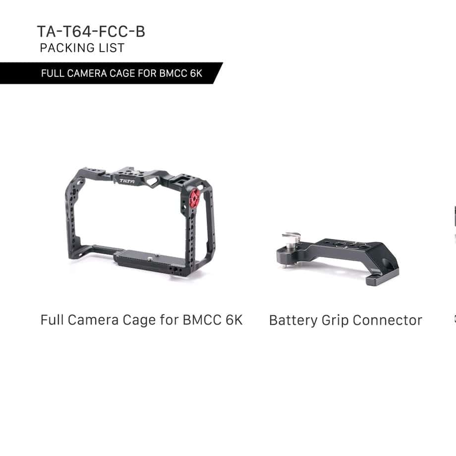 TILTA BMCC6Kカメラケージ (TA-T64-FCC-B) Full Camera Cage for BMPCC 6K Pro/G2 | Tilta