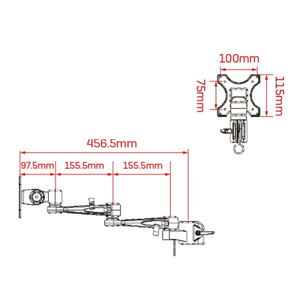 LINDY 水平多関節液晶モニターアーム(型番:40696) 40696】水平多関節液晶モニターアーム