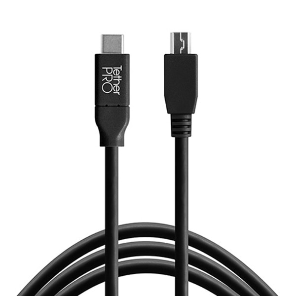 TETHER TOOLS(テザーツールズ) TetherPro USB-C to 2.0 Mini-B 5-Pin (460cm) ブラック CUC2415-BLK