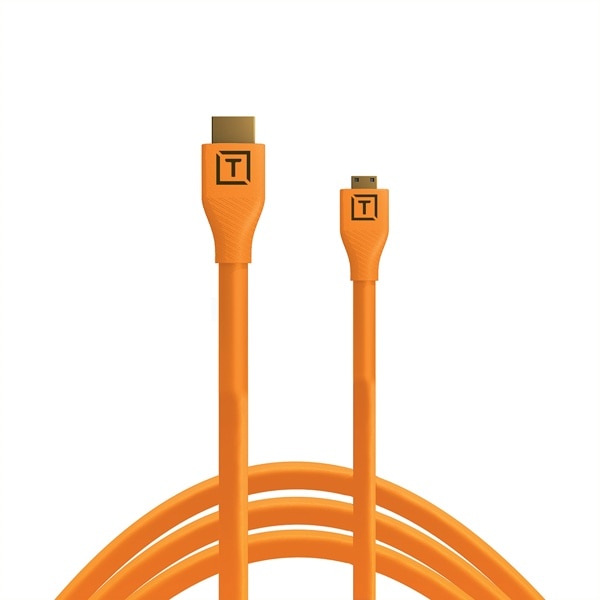 【会員価格/SALE】TETHER TOOLS(テザーツールズ) TetherPro HDMI Micro to HDMI 2.0 4.6m オレンジ H2D15-ORG