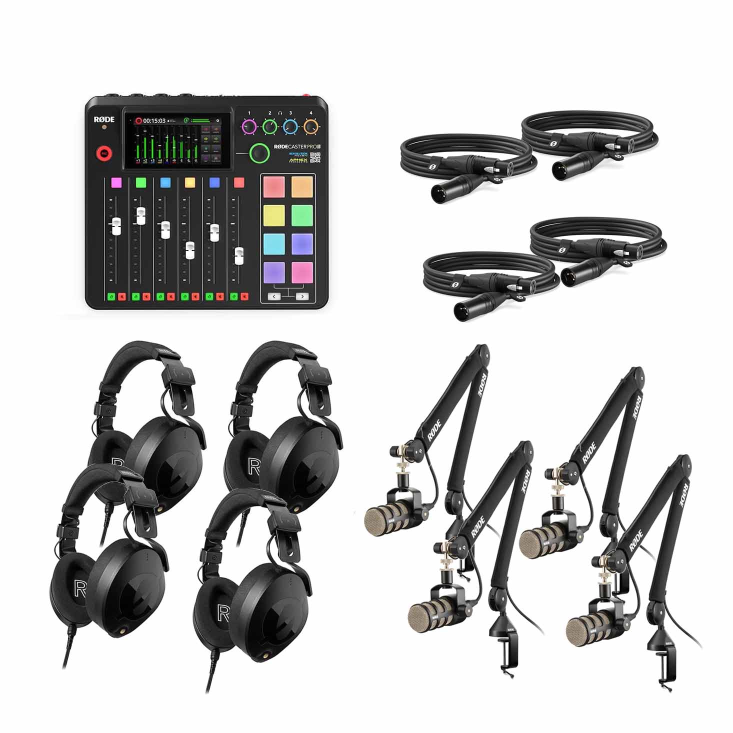 【バンドル】RODE(ロード) アルティメットポッドキャスターバンドル(4人向け) ULTIMATE_B