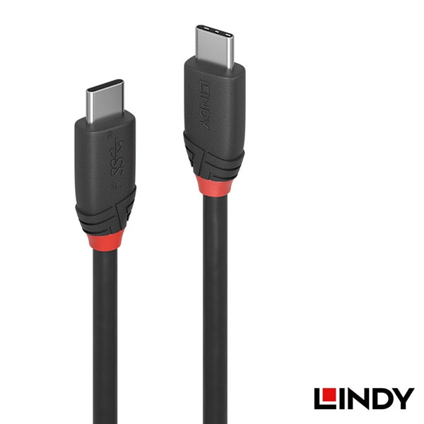 【会員価格/SALE】LINDY(リンディー) BLACK LINE USB 3.2 Gen2x2 Type-Cケーブル 0.5m 36905