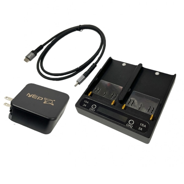NEP(NEP) Canon BP-A/SONY BP-U兼用2連急速同時充電器  CHDV-PDZ2