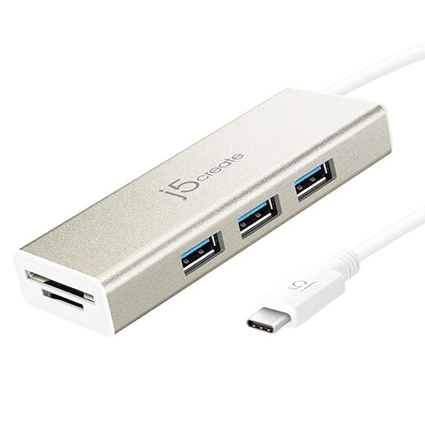 j5 create(j5クリエイト) USB Type-C to 3ポートUSB&SD/MicroSD マルチハブ JCH347