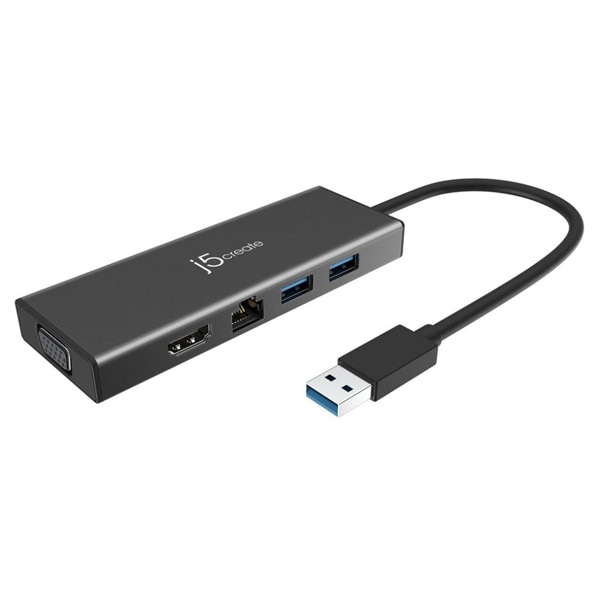 j5 create(j5クリエイト) USB 3.0 デュアルモニタ 5in1ミニドック ブラック JUD323B