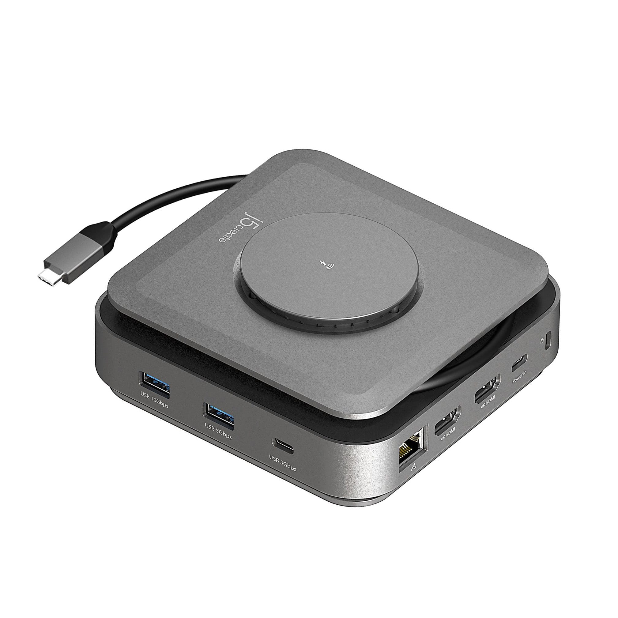 j5 create(j5クリエイト) USB-C 無線充電搭載 12in1 ドッキングステーション (M1/M2/M3対応) JCD3199