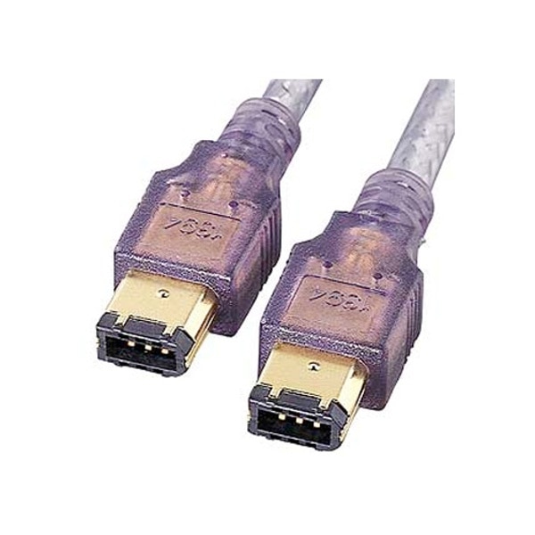 SANWASUPPLY(サンワサプライ) IEEE1394ケーブル(6pin-6pin・グラファイト・3m)