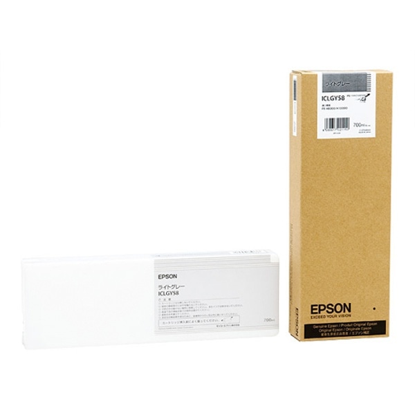 EPSON(エプソン) ICLGY58 インクカートリッジ 700ml ライトグレー