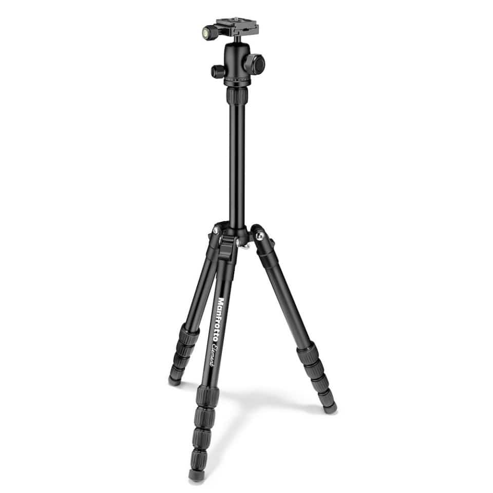【OUTLET/数量限定/SALE】Manfrotto(マンフロット) トラベル三脚 Element スモールアルミ 5段 ブラック MKELES5BK-BH