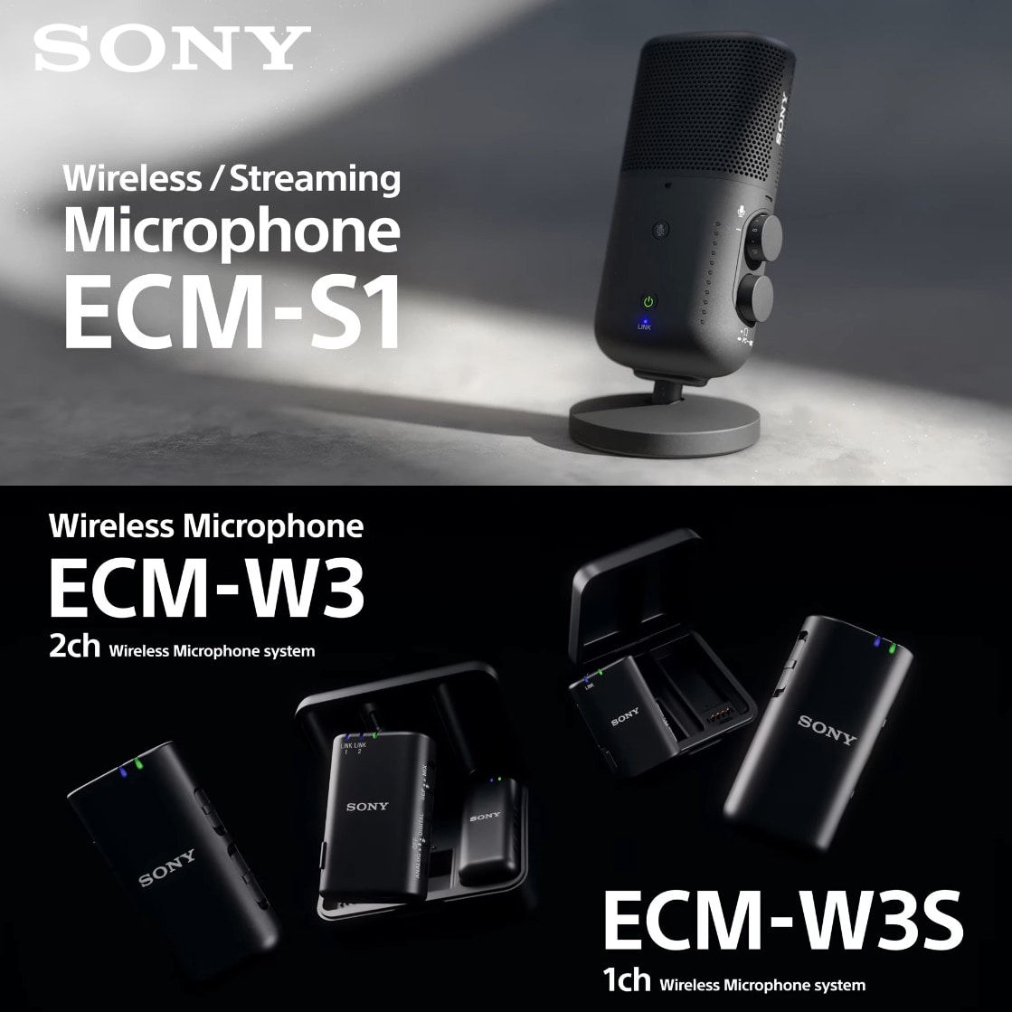 10/4 10時～【SONY】高音質な収音を小型軽量な筐体で実現するワイヤレスマイクロホン3機種