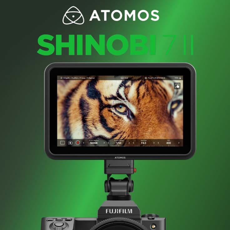 【ATOMOS】高輝度HDRタッチスクリーンディスプレイを搭載した7インチモニター『SHINOBI 7 II』