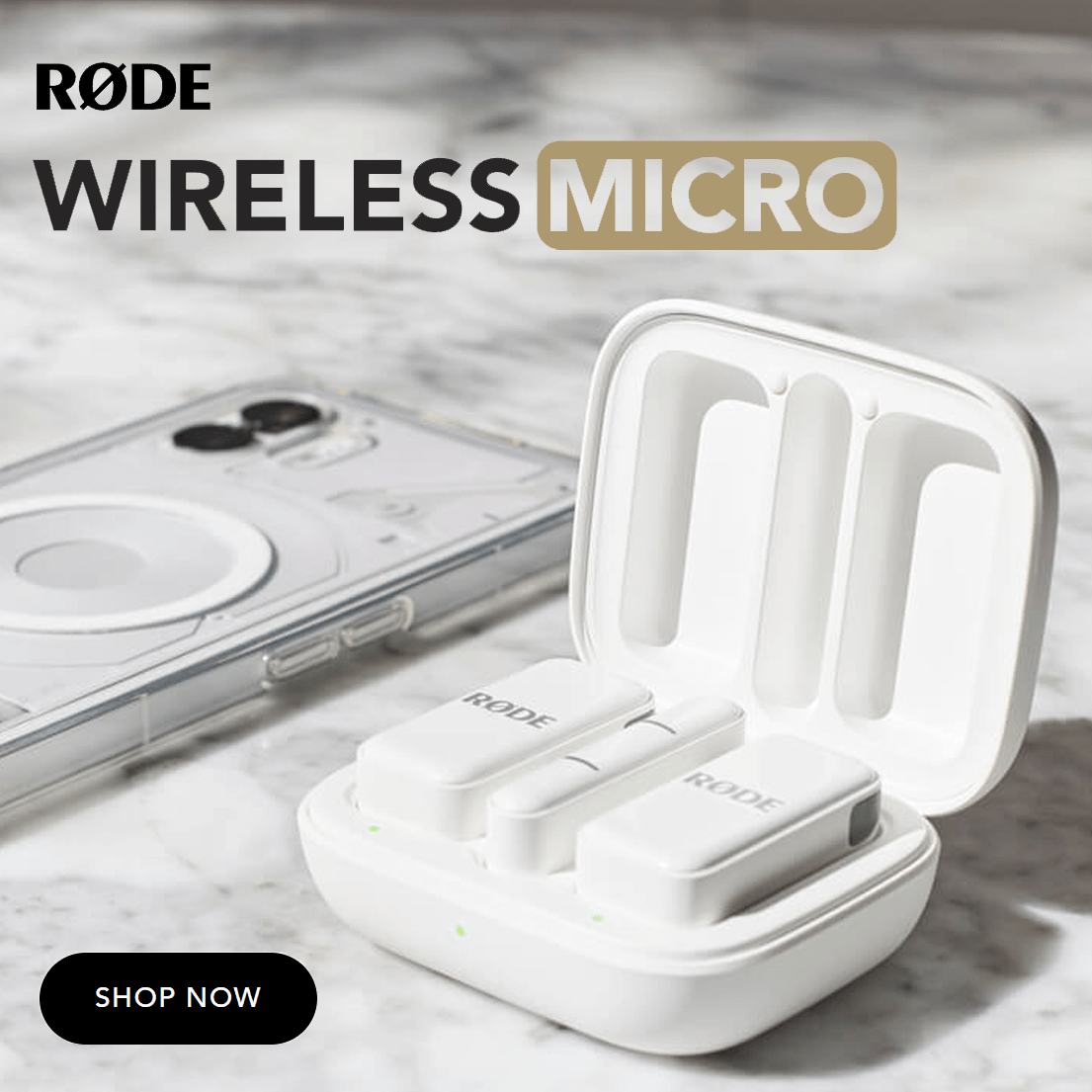 【RODE】スマートフォンでクリアな音声を手軽に録音できる、ポケットサイズのワイヤレスマイク新カラーのホワイト登場