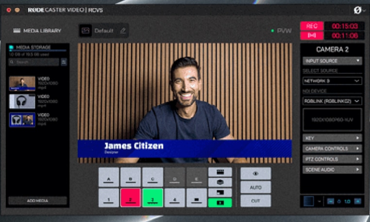 ロードキャスター ビデオ S 特徴：プロフェッショナルな音声処理