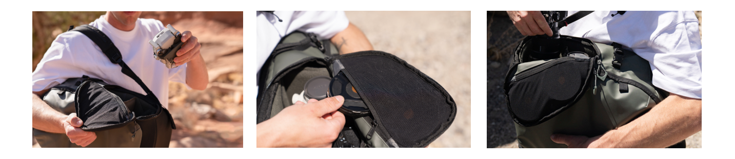 STRATUS PHOTO 18Lの正面画像。サイドアクセスパネルが確認できる。