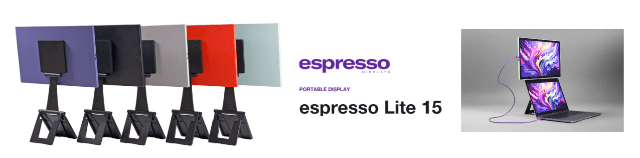 espresso Lite 15 本体イメージ：薄型でスタイリッシュな15.6インチポータブルディスプレイ